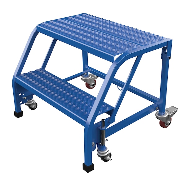 20 H Steel PW Ladder, Grip Strut, 2 Step, No Rail, 2 Steps